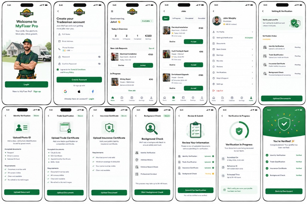 MyFixer Pro App Workflow